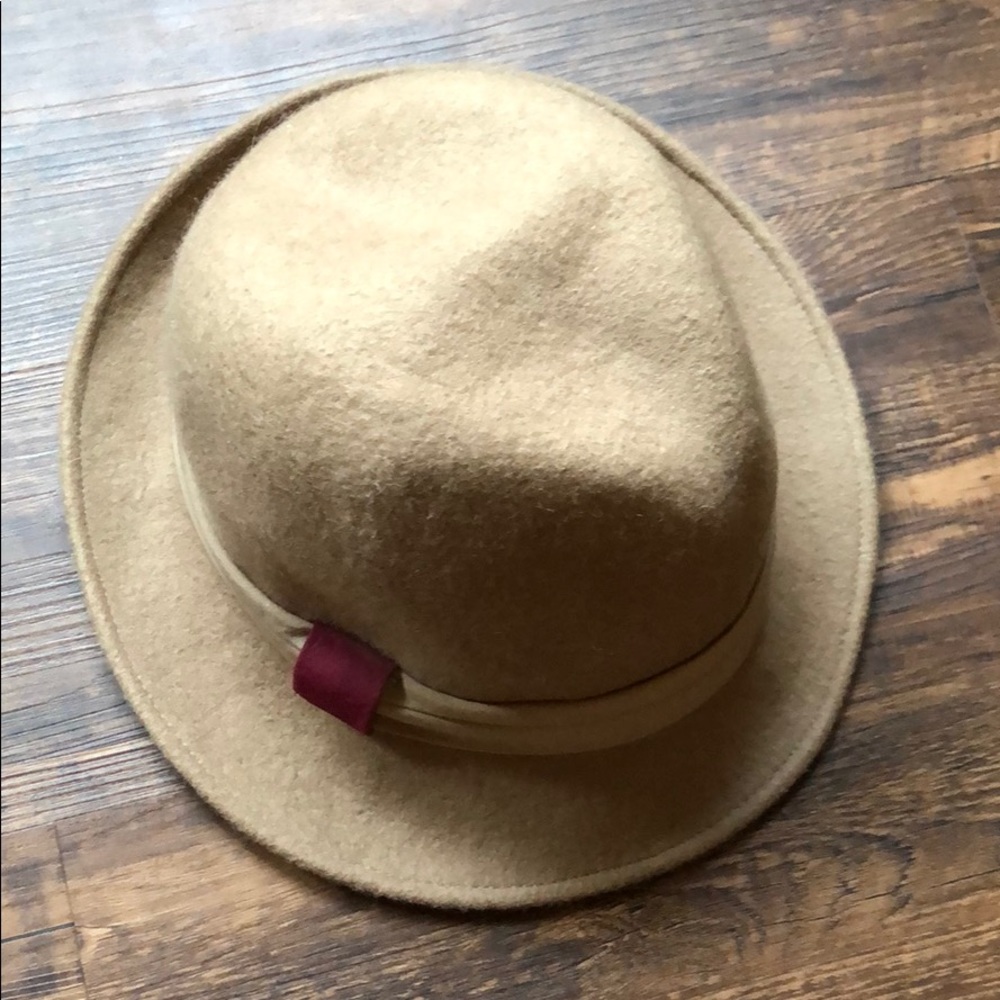 Gap wool tan narrow brim hat M/L